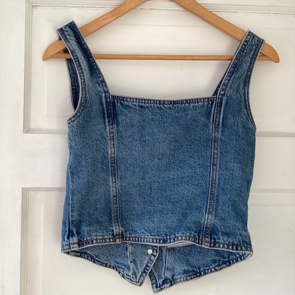 Lioness denim corset top small - Picture 2 of 4